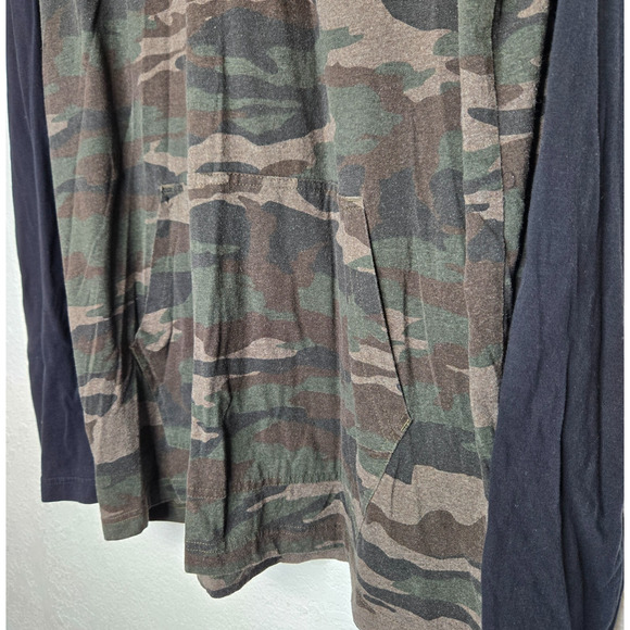 Oneill Mens Fields Hoodie Sweatshirt XXL Green Brown Camo Pullover Standard Fit - Picture 5 of 12